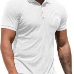 NITAGUT Men's Polo Shirts Shorts& Long Sleeve Casual Slim Fit Workout Shirts